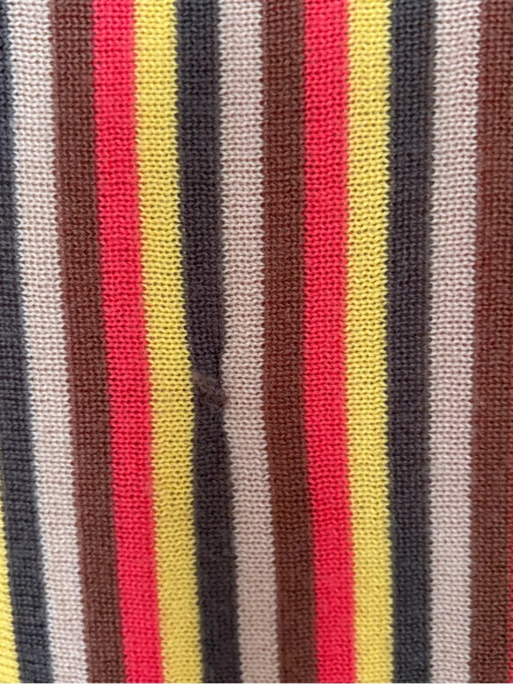 Paul & Joe Striped Knit Undershirt in Red, Yellow, Brown & Cream